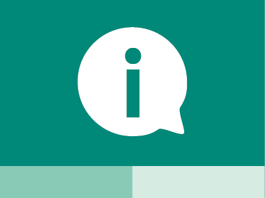 Grafik Sprechblase für Informationen