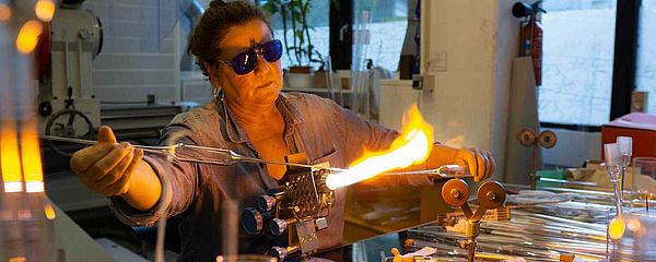 Roswitha Krebs-Goldbecker creates unique pieces for lab and experiment set-ups