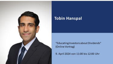 Shows the text: "Tobin Hanspal" On the left side is a friendly grinning person