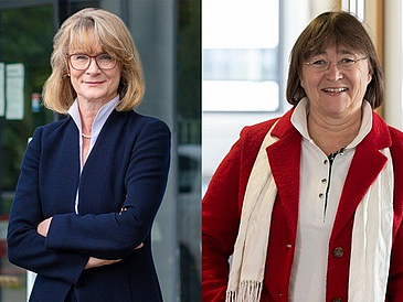 Beraten jetzt das Bundeskanzleramt: Die Professorinnen Iris Pigeot (links) und Tanja Schultz von der Universität Bremen sind jetzt in den Expert: innenrat „Gesundheit und Resilienz“ berufen worden.