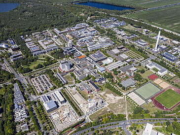 Luftaufnahme des Campus der Universität Bremen.