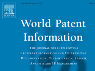 Zeigt den Schriftzug World Patent Information. In der Oberen linken Ecke ist das Elsevier logo zu sehen.