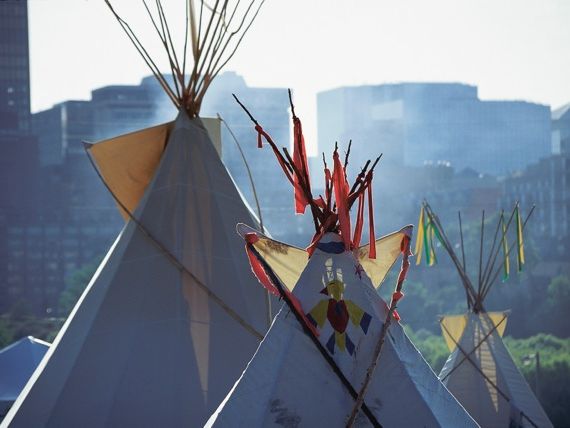 Tents on a Native demonstration in Ottawa