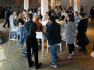 Teilnehmer:innen des Community Roundtable zum Thema „Storytelling in Science-Policy Transfer“