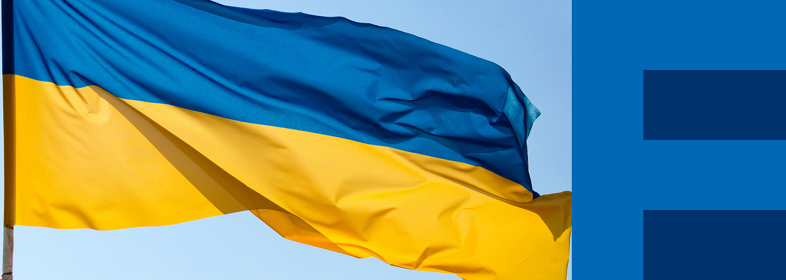 Flagge der Ukraine.