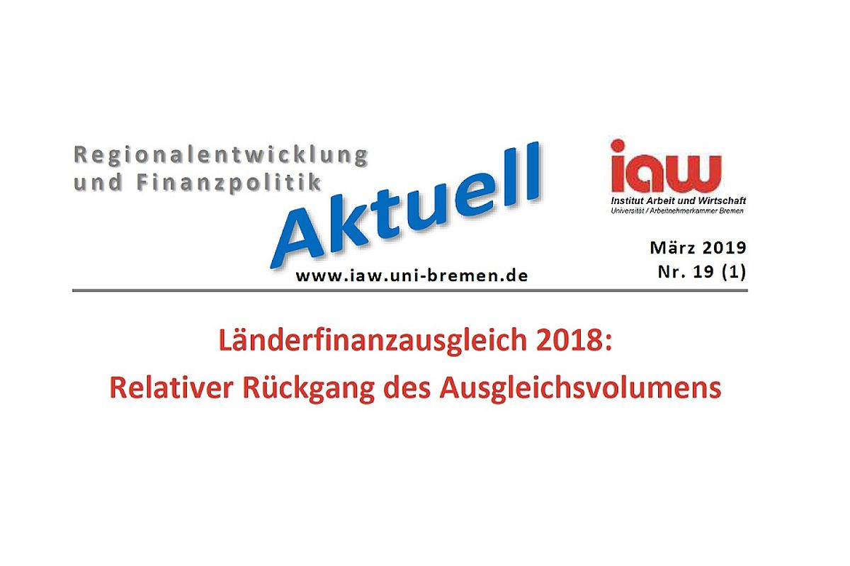 Regionalentwicklung und Finanzpolitik Aktuell 19 (1)