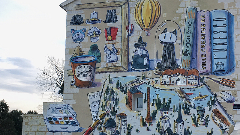 Wandmalerei in Angoulême