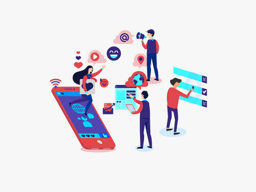 Social media, Social, Marketing image