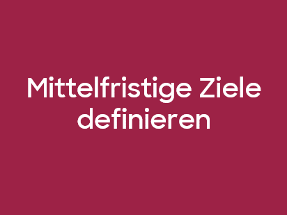 Mittelfristige Ziele definieren
