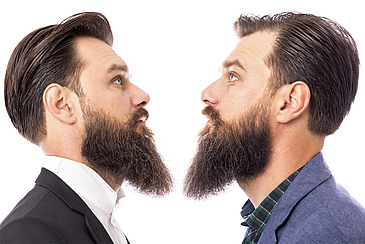 zwei Männer mit Bart