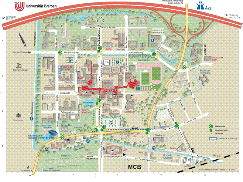 Uni-Lageplan Uni-Lageplan