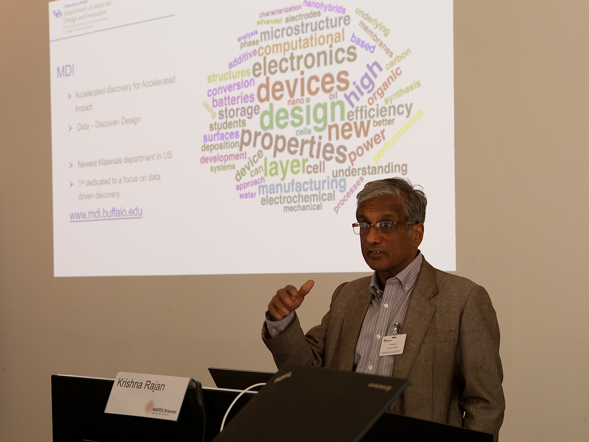 Krishna Rajan (University at Buffalo, USA) talking