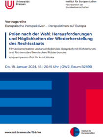 Plakat der 2. Veranstaltung der Reihe: Polen nach der Wahl