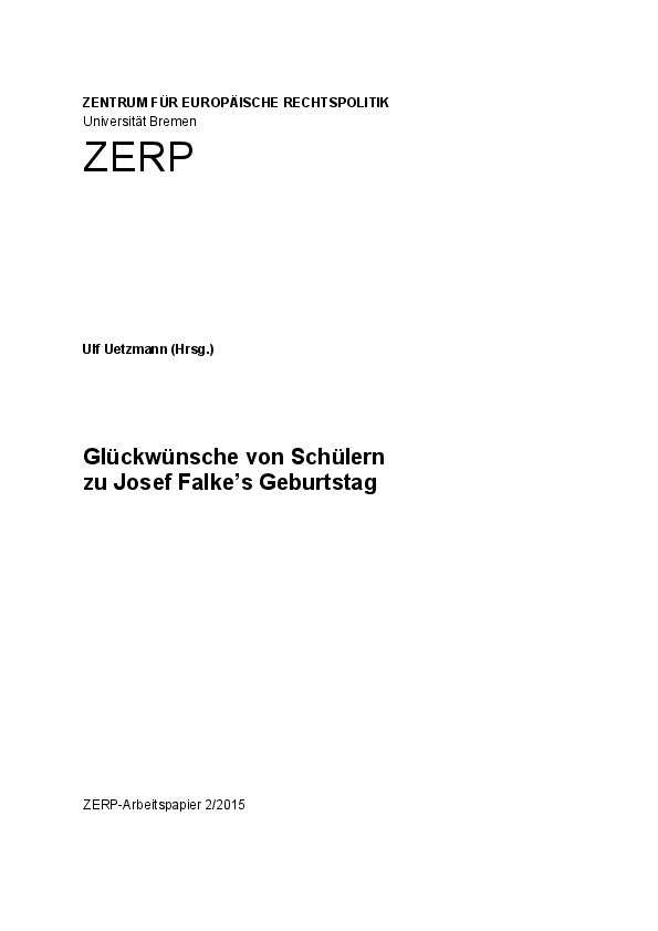Glückwünsche von Schülern zu Josef Falke’s Geburtstag