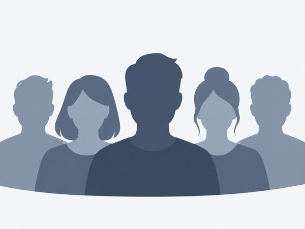 Stilisierte Darstellung eines Teams aus fünf Personen.