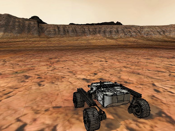 Animated picture of a mars rover