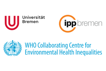 Logo der Universität Bremen, des IPP und der WHO