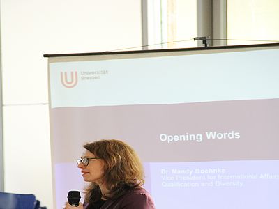 Präsentation beim Begrüßungsfrühstück