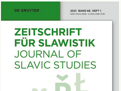 Titelblatt - Zeitschrift für Slawistik