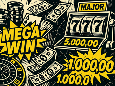 Pop-Art-Illustration zum Thema Glücksspiel