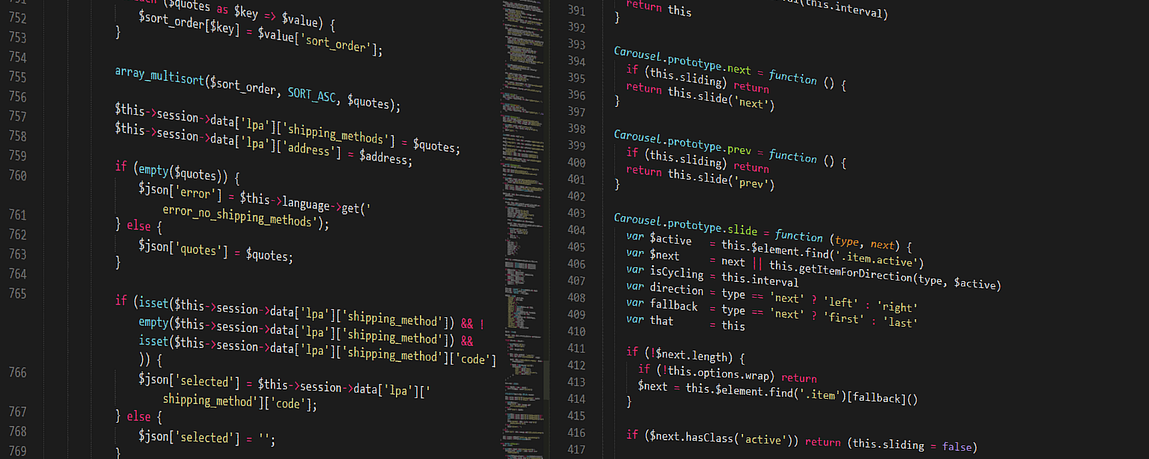 Bildschirm mit Programmiercode