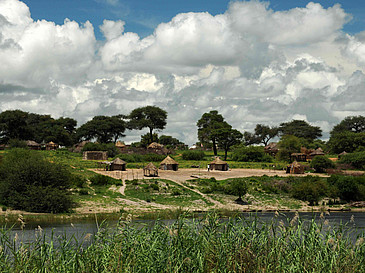 Siedlungen von Kleinbauern am Kavango