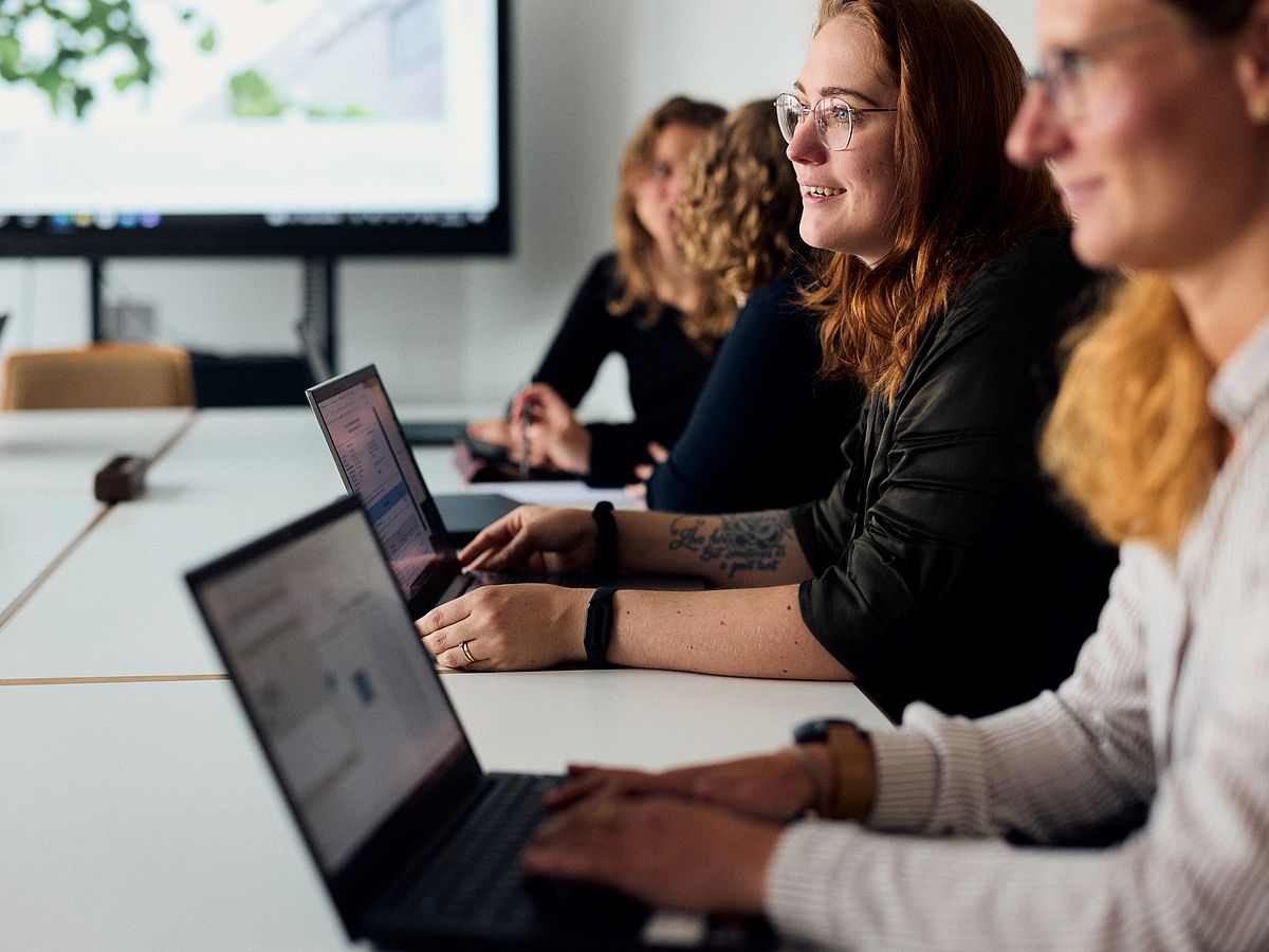 Students on a laptop in a learning situation