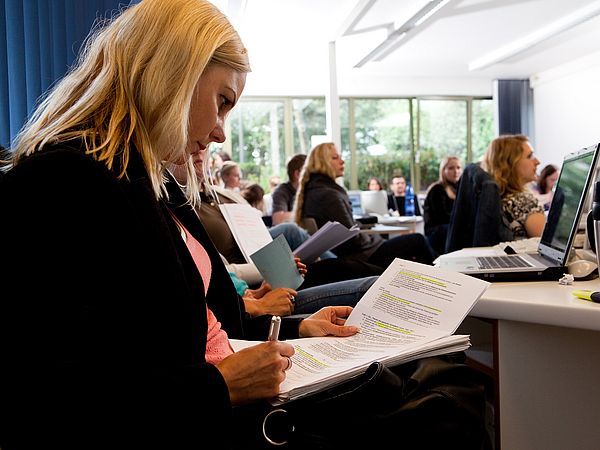 Attentive listeners in the computer lab.