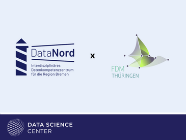 Data Nord und Thüringer Kompetenznetzwerks Forschungsdatenmanagement (TKFDM) Logo