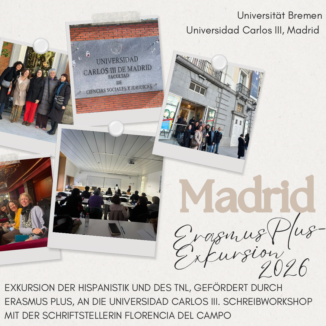 Rückblick Erasmus Plus Exkursion des TnL und der Hispanistik an die Universidad Carlos III, Madrid.