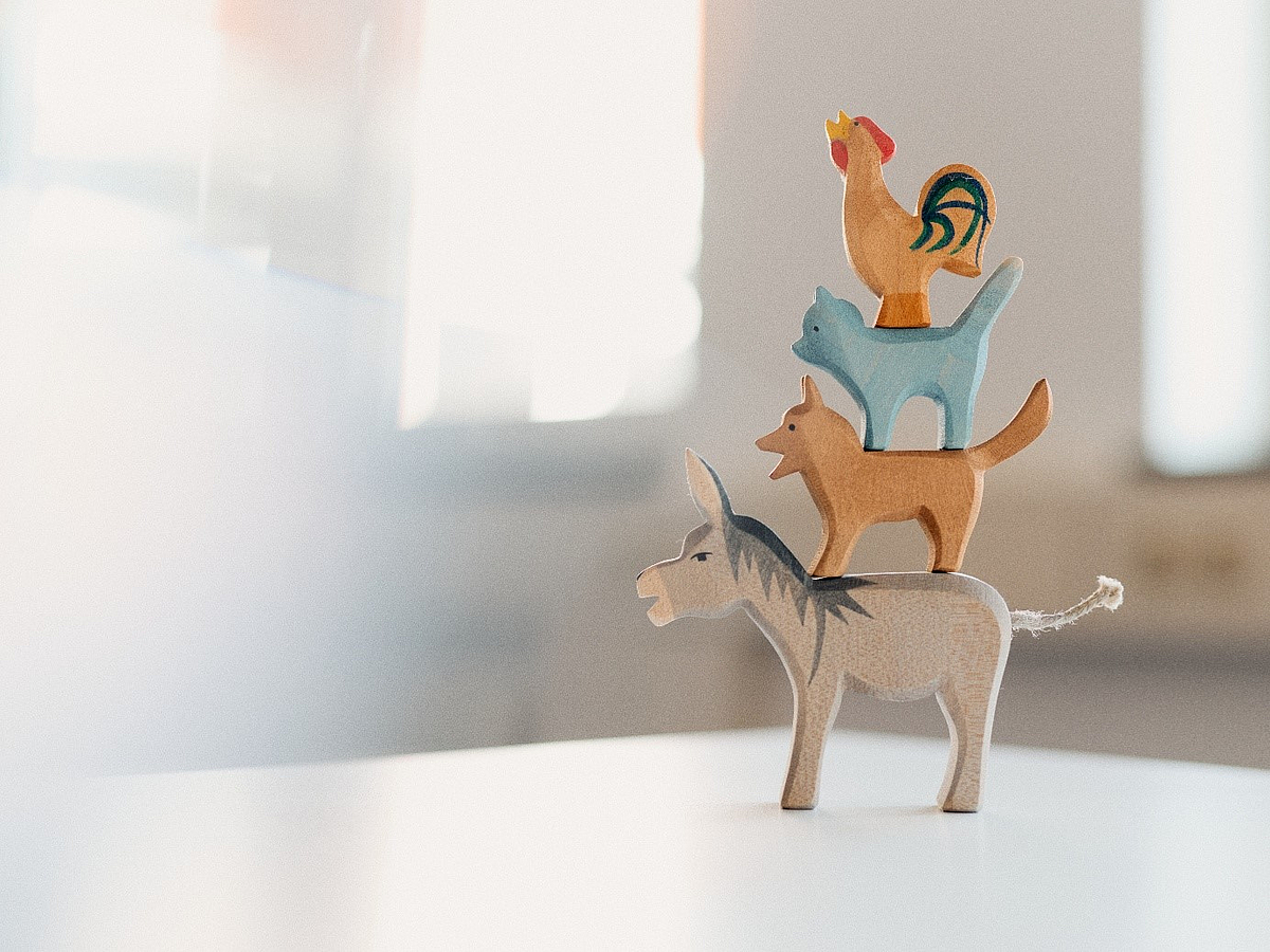 Stadtmusikanten als Holzfiguren