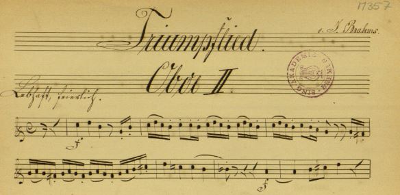 Kopistenabschrift Triumphlied Oboe II