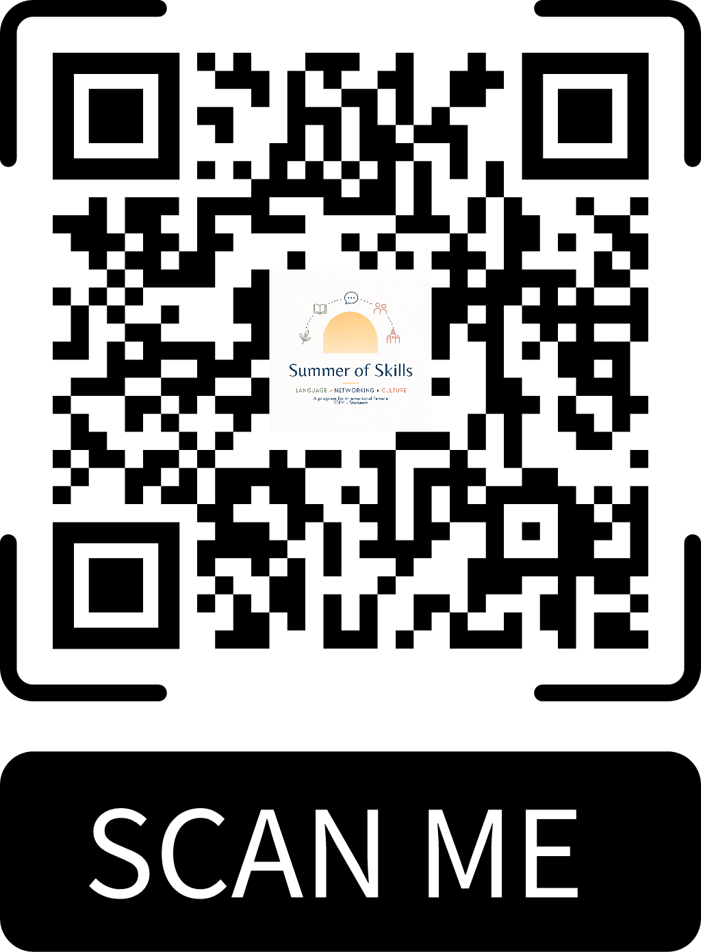 QR-Code zum Scannen, um direkt zum Bewerbungsbogen weitergeleitet zu werden