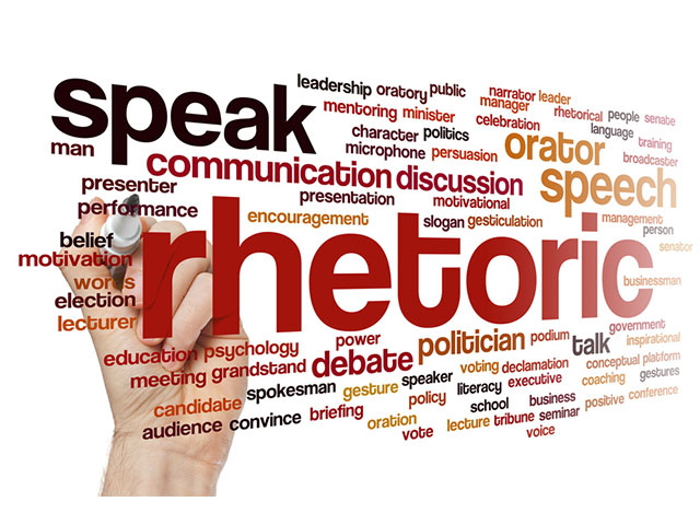 Rhetoric word cloud