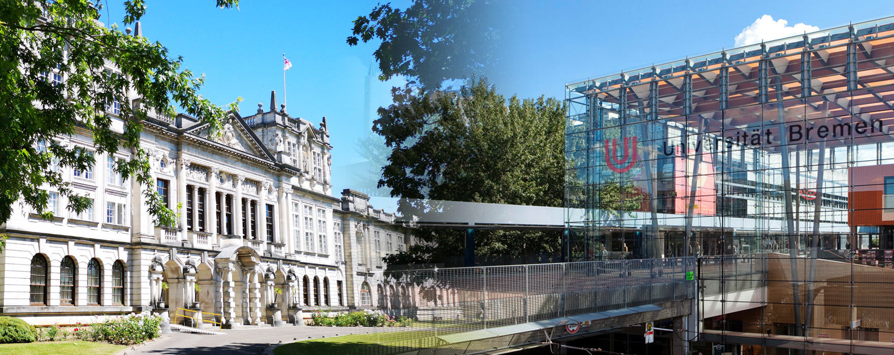 Zu sehen ist eine Collage aus der Cardiff University und der Universität Bremen