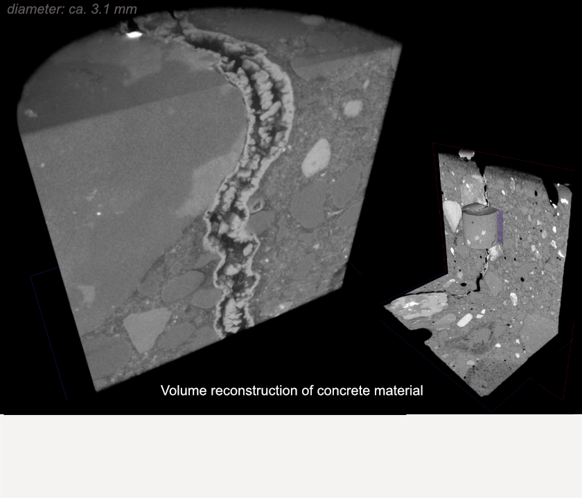 Visualization of concrete material