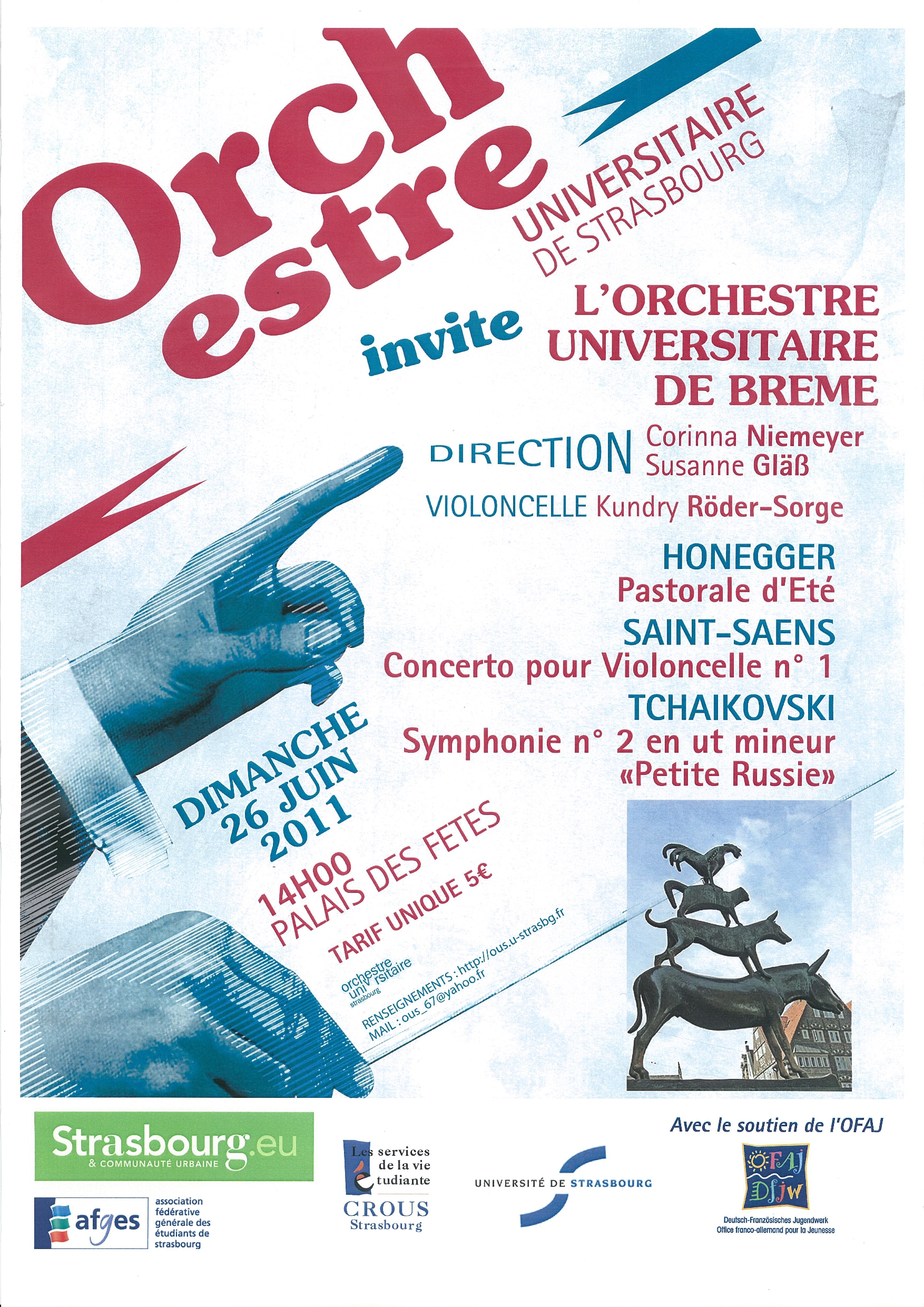 Plakat Reise Orchester nach Frankreich